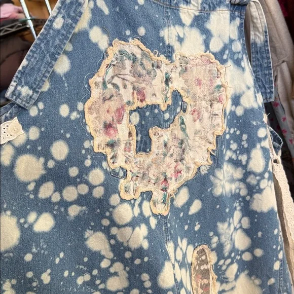 A RARE BIRD BUTTERFLY ROSE OVERALLS NWT sz OS - Picture 5 of 11